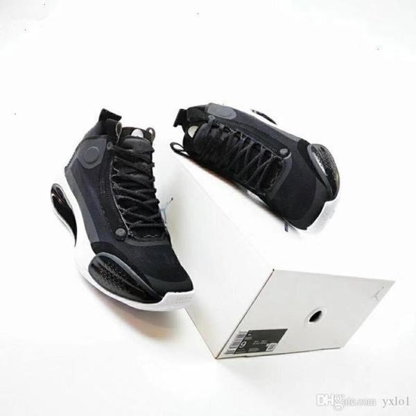 

in original jumpman box lightest with xxxiv history 34 eclipse bred blue void basketball shoes 34s zion williamson mens designer sneakers, Black
