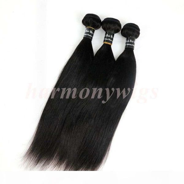 

virgin human hair weaves brazilian hair bundles wefts 8~34inch unprocessed peruvian mongolian indian malaysian mink human hair extensions, Black