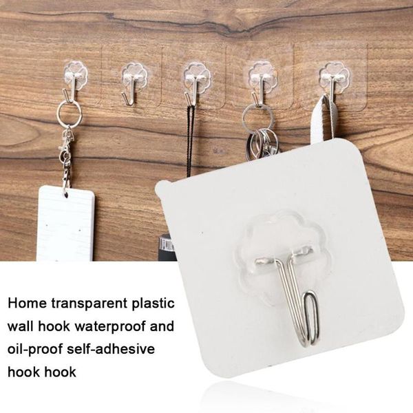 

20pcs/set transparent waterproof strong self-adhesive plastic hook door wall hanger suction cup sucker kitchen bathroom tool