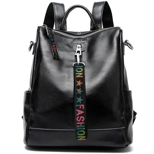 

fashion women teenager soft genuine leather backpacks women's travel kg-6