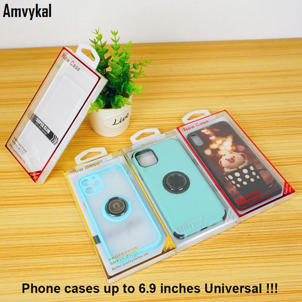 

6.9 inch universal pvc packing box gold stamping retail packaging for iphone 12 11 pro xr xs max samsung huawei phone cases