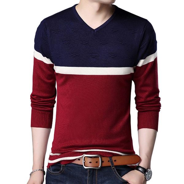 

men's sweaters autumn pullovers sweater men nice casual slim knitting thin gray striped man clothes plus size 3xl, White;black