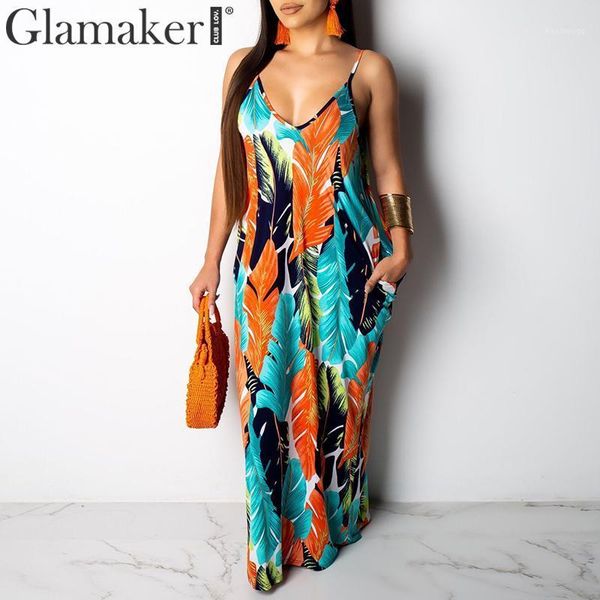 

glamaker soft long robe dress tie-dyeing boho leaf print women dress elegant 2019 beach summer retro maxi de fiesta1, Black;gray
