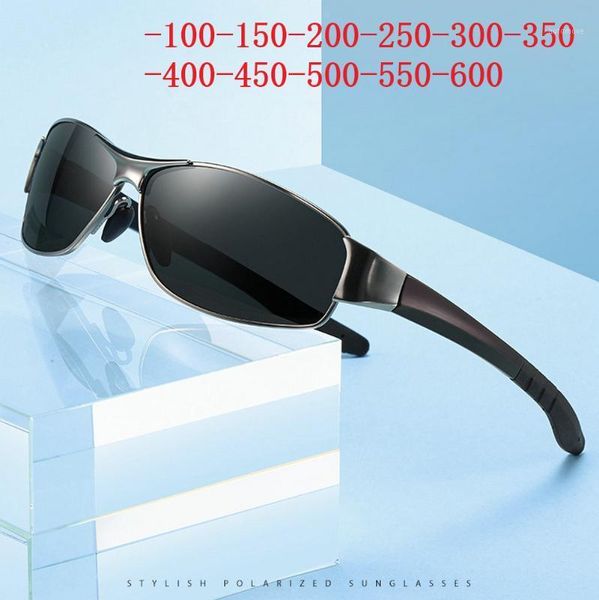 

diopter finished myopia polarized sunglasses men women nearsighted glasses fashion square women driving goggles uv400 fml1, Silver