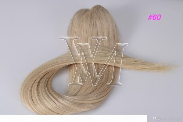 

140g 12 to 26 inch european unprocessed virgin human hair extensions full cuticle aligned #613 #60 straight horsetail magic wrap ponytail, Black