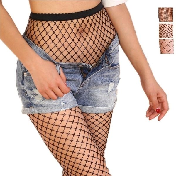 

women hollow out net fishnet stocking tights pantyhose small middle big mesh tight spring summer girls base body stockings, Red;black