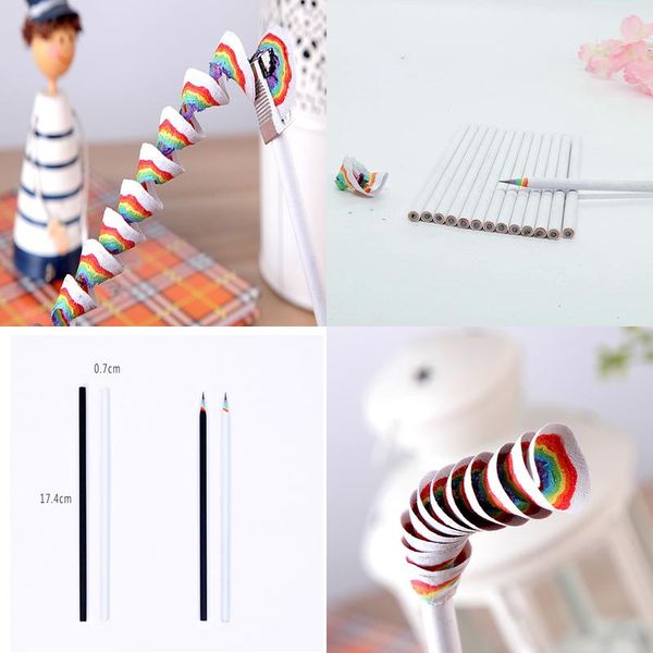 

office creative stationery rainbow colored pencils pencil drawing for kids pencil2d cute girl sketch rainbow pen for children jllzma