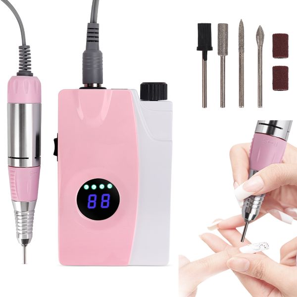 

25000rpmportableelectricnaildrillmachinerechargeable2600mahmanicurepedicuresetfornailequipmentnailsaccessories raben
