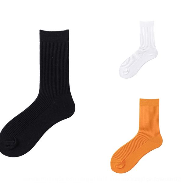 

unovk yu wenle fashion stack men's orange stockings fashion socks and medium stockings korean zkyee socks long, Black