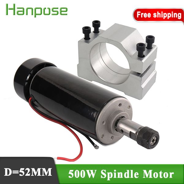 

500w air cooling spindle ecnc + 500w spindle motor + clamp collet bracket are provided of charge