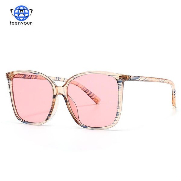 

sunglasses teenyoun 2021 luxury square fashion lattice men brand design women's oversized sun glasses shades eyewear oculos de, White;black