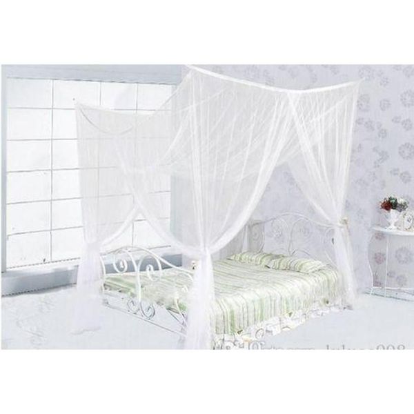 

белый 4 угол сообщение кровать canopy mosquito net полная королева король wmtomr my_home2010