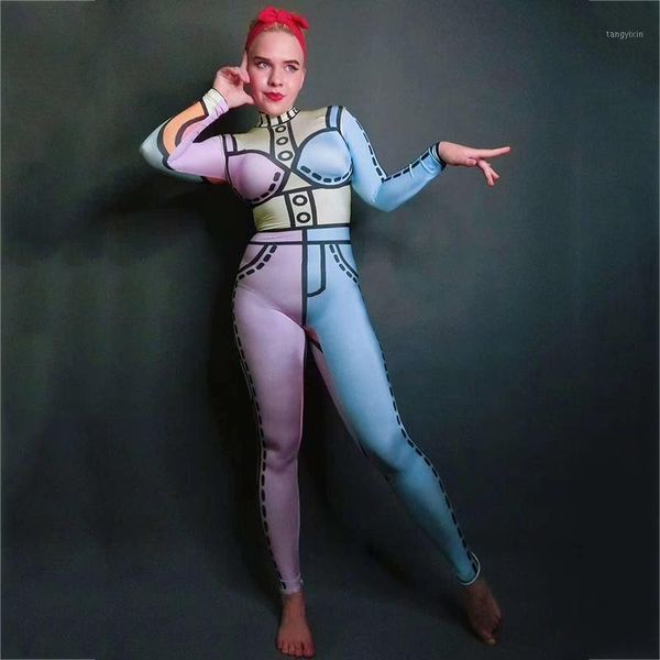 

cute stage jumpsuit multicolor bodysuit dance outfit female rompers nightclub celebrate birthday party costumes wear women dt5421, Black;red
