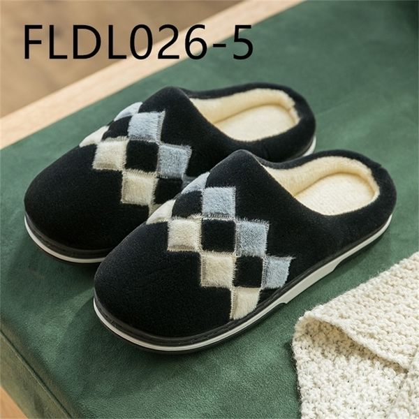 

new cotton-padded slippers for women's winter household with warm and non-slip plush sole fldl026 y201026, Black