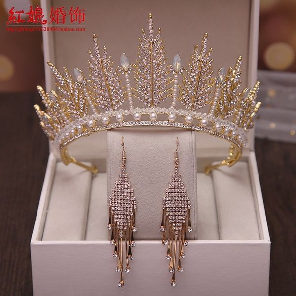 

kcrown убора 2020 свадебных новые волосы в стиле барокко орнамента серьги комплект свадебного платья аксессуары m, Silver