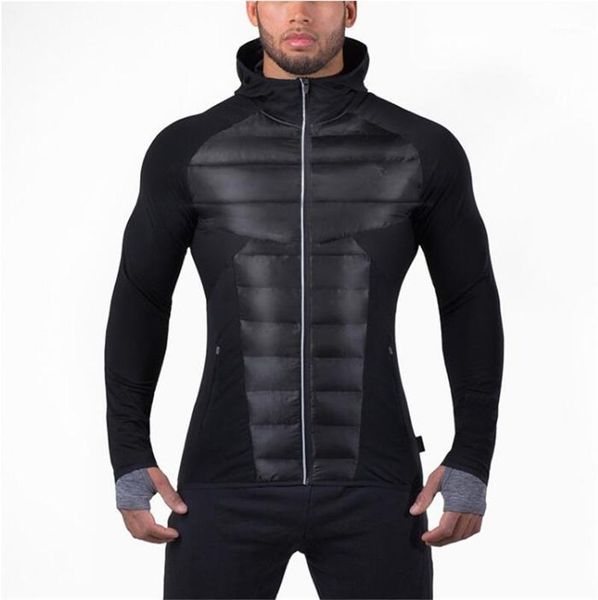 

men's hoodies & sweatshirts brand mens gyms hoodie sweatshirt bodybuilding jacket autumn winter warm sportwear men tracksuit zipper coa, Black