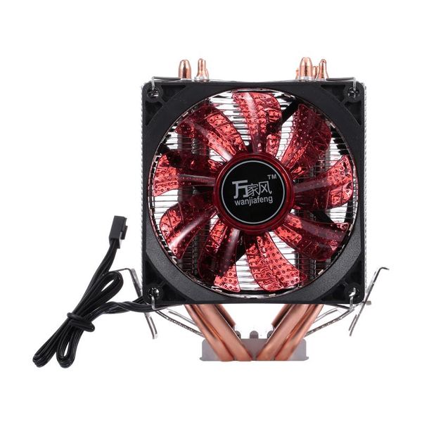 

2 fans 4 heatpipe cpu cooler fan heatsink quiet heatsink radiator support for amd/775/115x