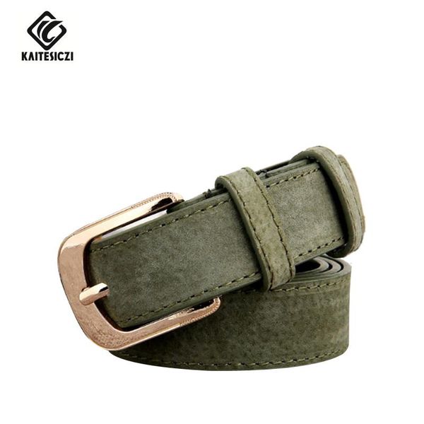 

kaitesiczi] women's casual leather belts 2020 new ladies high-grade belt alloy buckle jeans belt fashion brand, Black;brown