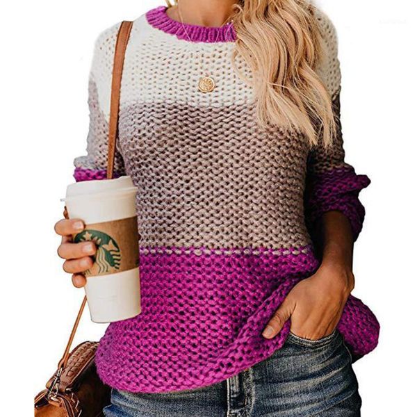 

fashion patchwork plus size clothes sweater women 2020 autumn clothes women pullover o-neck korean streetwear woman sweaters1, White;black