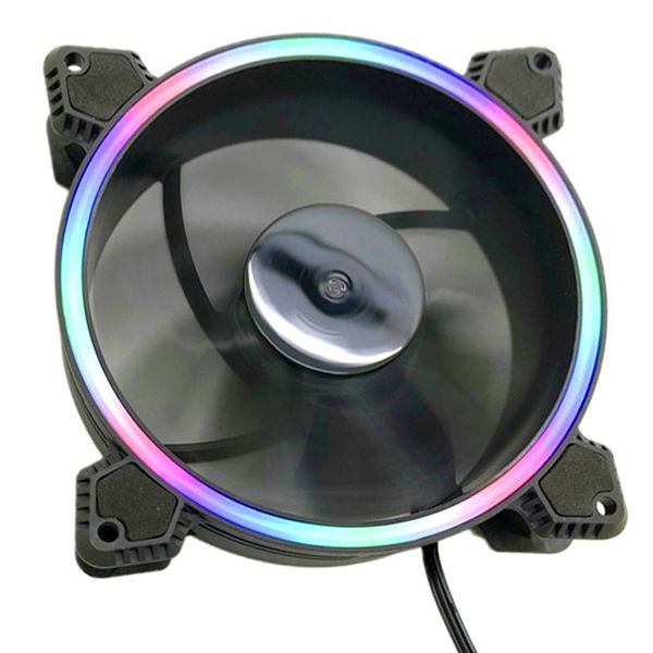 

deskcomputer 12cm silent fan chassis cooling fan thin halo mixed color light