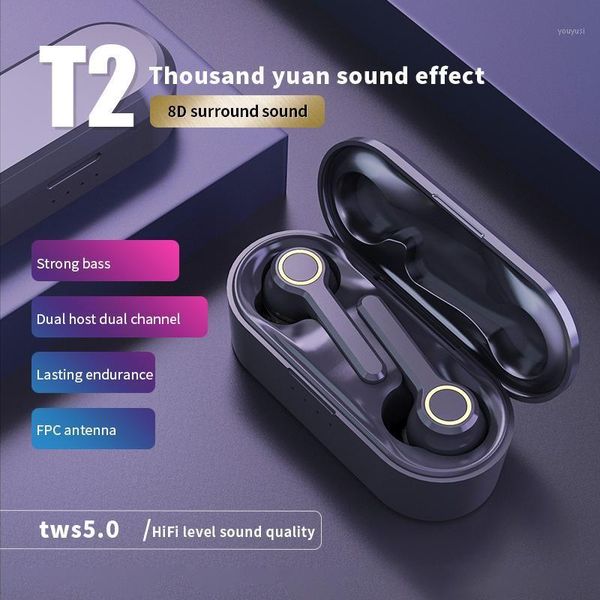 

holy serpent t2 wireless headphones 5.0 waterproof headset mini earbud with microphones touch control bluetooth earphones1