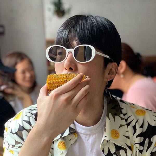 

sunglasses women vintage stylish oval retro round frame sun glasses clear lens ladies sunshades gafas uv400 oculos glasses, White;black