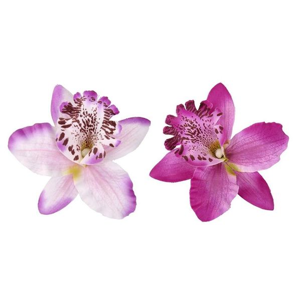 

40 pcs 8cm simulation thailand orchid head , 20 pcs dark purple & 20 light purple