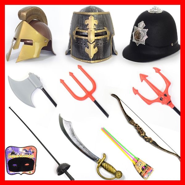 

nrw4s primitive man hat scepter sickle ox weapon pu helmet imitationtoy children's primitive man weapon hat scepter fork sickle ox fork