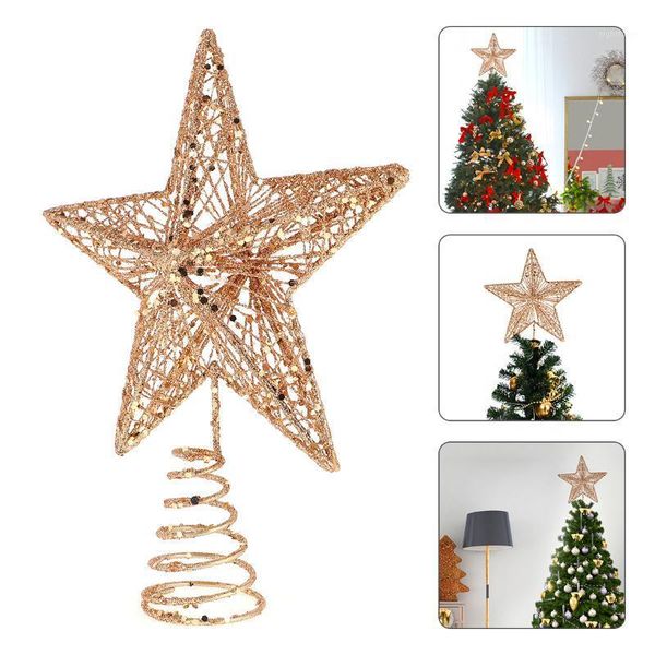 

1pc exquisite iron art ornament beautiful tree star for christmas tree decor1