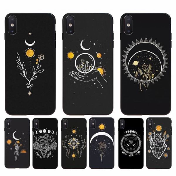 

fhnblj mobile case, including sun, flower, cat, snake, moon, p, suitable for vip 11 pro max x xs max 6 6s 7 8 plus 5 5s 5se xr se2