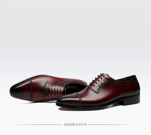 

мужские кожаные ботинки бизнес ботинки платья большой размер cowhide из zapatos de hombre оксфорды, Black