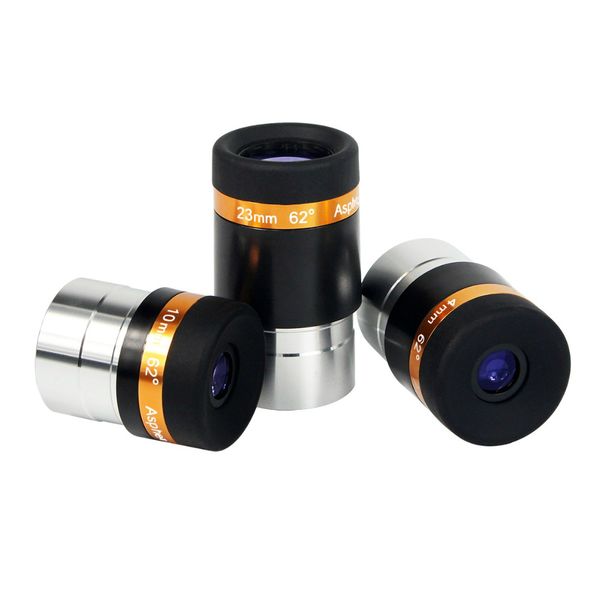 

3pcs svbony 1.25" aspheric eyepiece telescope hd wide angle 62 de 4/10/23mm fully coated for astronomy telescope f9301