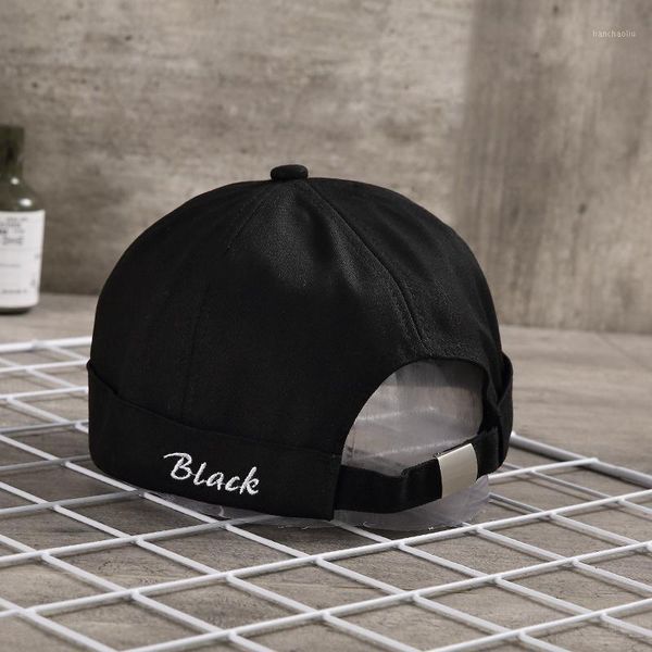 

beanies 2021 vintage letter hip hop men hat cotton retro skullies cap adjustable brimless landlord breathable beanie sailor cap1