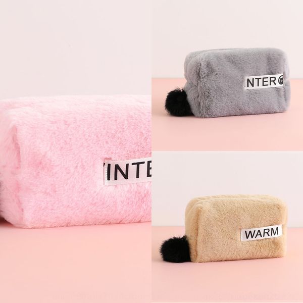 

x3jmg korean household winter plush multi-functional cosmetic large capacity cute goods small square storage storage bag small square bag 1i