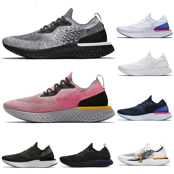 

arrival flight epic react s0uth men's shoes college navy black and racer blue dark gray knit sports shoes