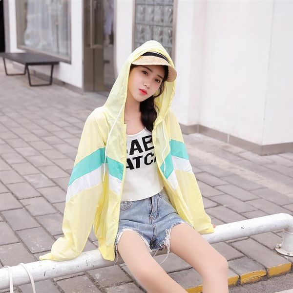 

korean jacket women 2019 sun protection clothing female korean loose fashion casual jacket student thin color matching1, Black;brown
