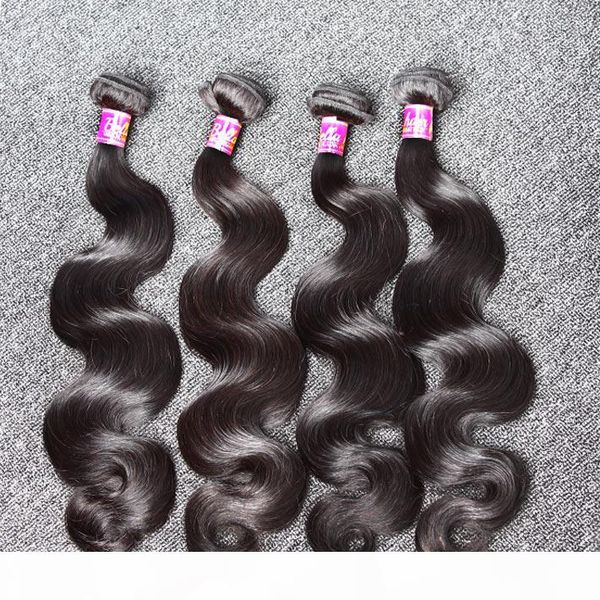 

unprocessed european hair weaves 3pcs lot body wave hair weft natural color human hair extensions bella, Black