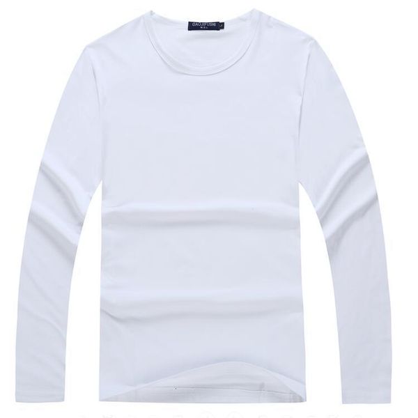

couple round neck long sleeve modal transfer men's t-shirt blank women's class clothes diy advertising shirt, White;black