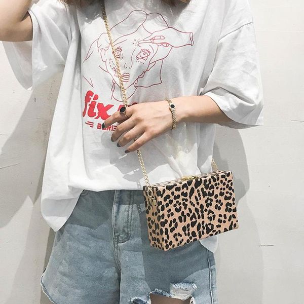 

женщины leopard повседневного crossbody сумка женского посланник сумка малого цепной строп телефон box case сумка для девочек