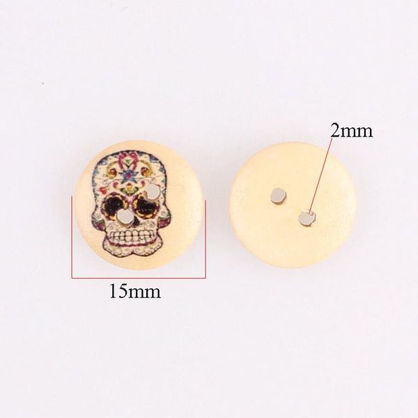 

череп деревянные смешанные кнопки для handwork для одежды scrapbooking crafts diy одежда швейные аксессуары кнопка украшения e jllbpm