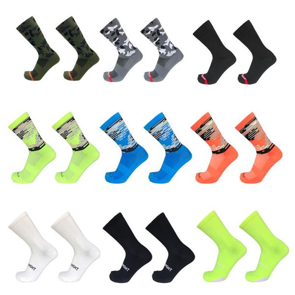

profession sports compression cycling socks men mtb bike socks racing calcetines ciclismo, Black
