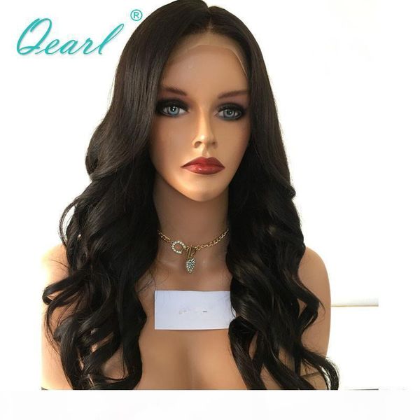 

human hair full lace wig wavy remy hair 1# jet black color for women full wigs 150% 180% qearl, Black;brown