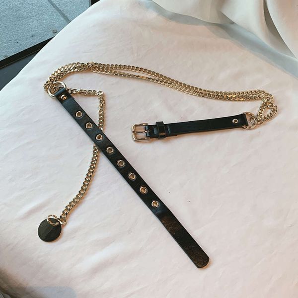 

fashion pin buckle pu gold plated waist chain women's decorative dress coat casual belt, Black;brown