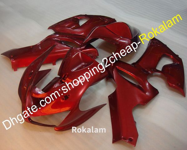 Carenatura per Kawasaki Ninja 600 ZX-6R 05 06 ZX 6R ZX6R 2005 2006 ZX 6R Red Carenatura moto (stampaggio ad iniezione)