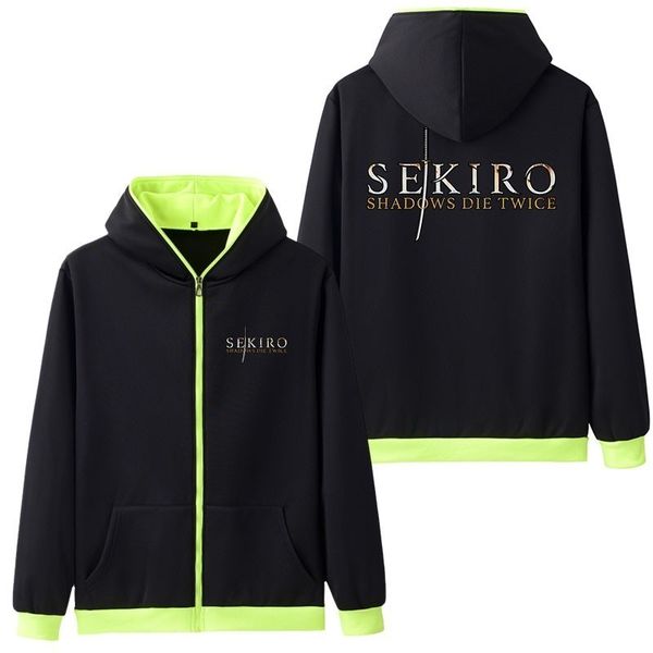

2021 new arrival men coat for game sekiro shadows die twice cosplay hoodie clothing casual jacket sweatshirt xo03, Black