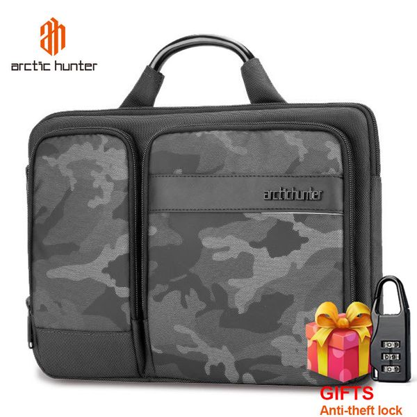 

arctic hunter men's briefcase bag fit 15.6 inch business lapbags for men office tote man travel pocket computer totes maleta