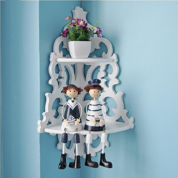 

INNODEPT12 Wooden Corner Wall Storage Shelf