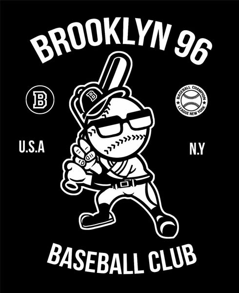 

brooklyn baseball t shirt black or white tee pure cottonÂ tee shirt sport hooded sweatshirt hoodie