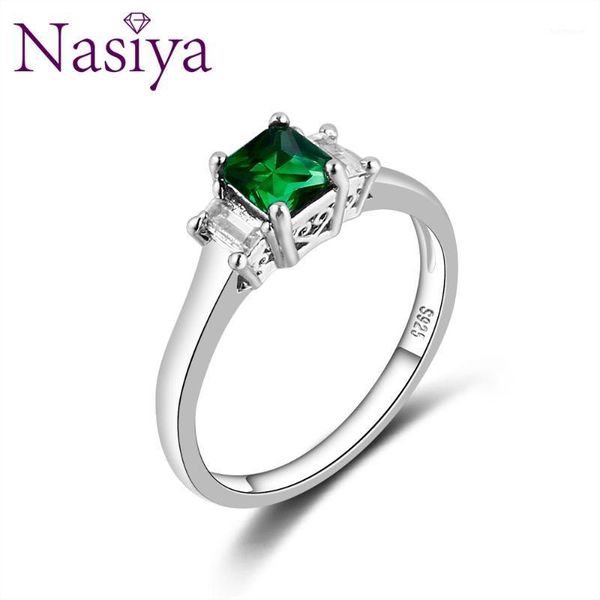 

nasiya elegant created emerald rings for women fashion style jewelry engagement party daily life gift wholesale gift1, Golden;silver
