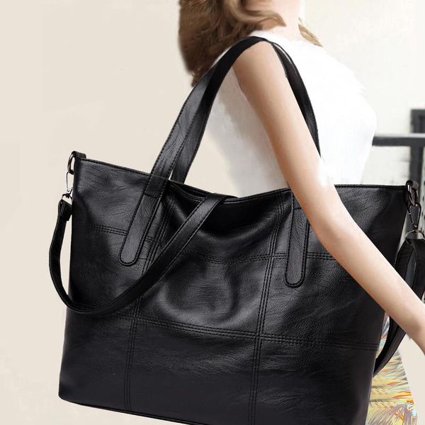 

shoulder bags women leather bag set designer soft handbags purses large capacity big office ladies hand shopper tote